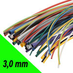 Термоусадка. 3.0 мм/зеленая/1 метр